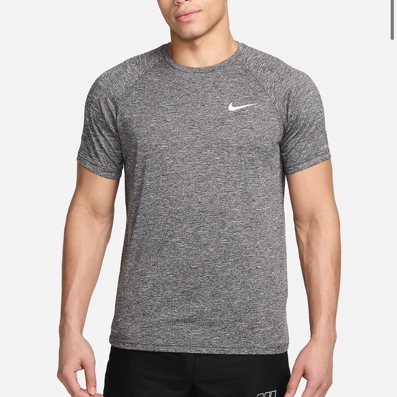 Nike Men's Heathered Short-Sleeve Hydroguard Swim Shirt- EUC - Picture 8 of 8